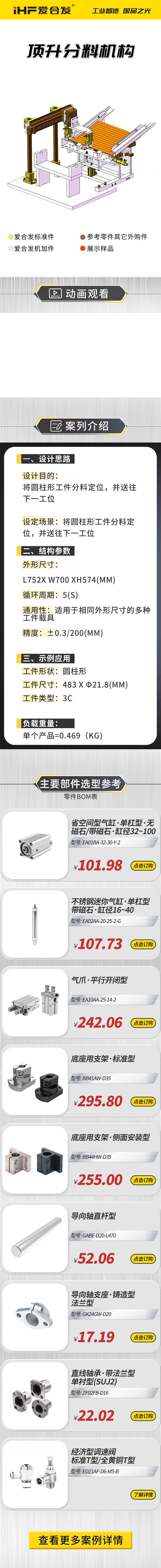 愛合發(fā)：案例介紹，頂升分料機(jī)構(gòu)！