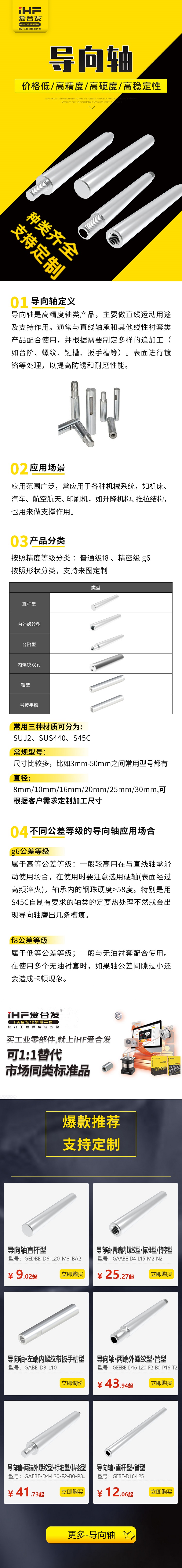帶你了解不同公差等級(jí)的導(dǎo)向軸應(yīng)用場(chǎng)合！